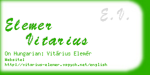 elemer vitarius business card